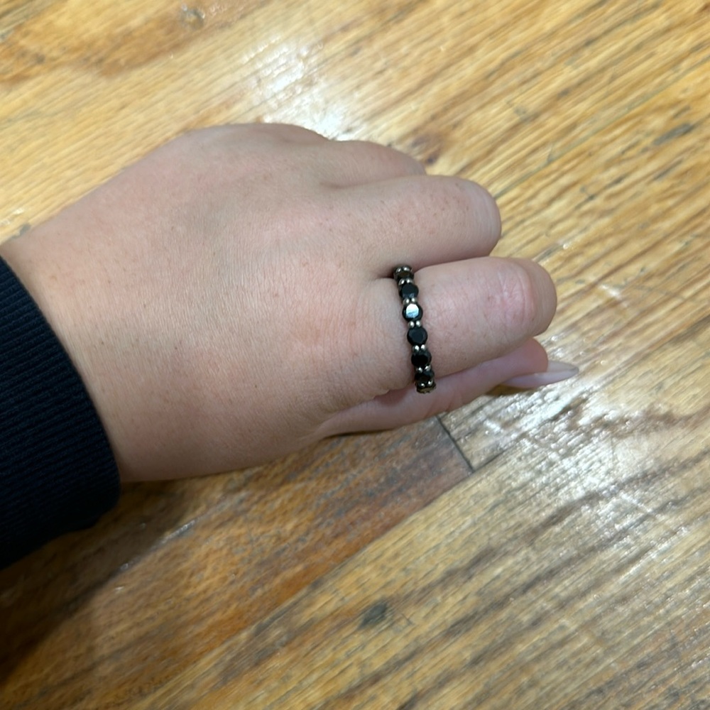 Black diamond cocktail ring